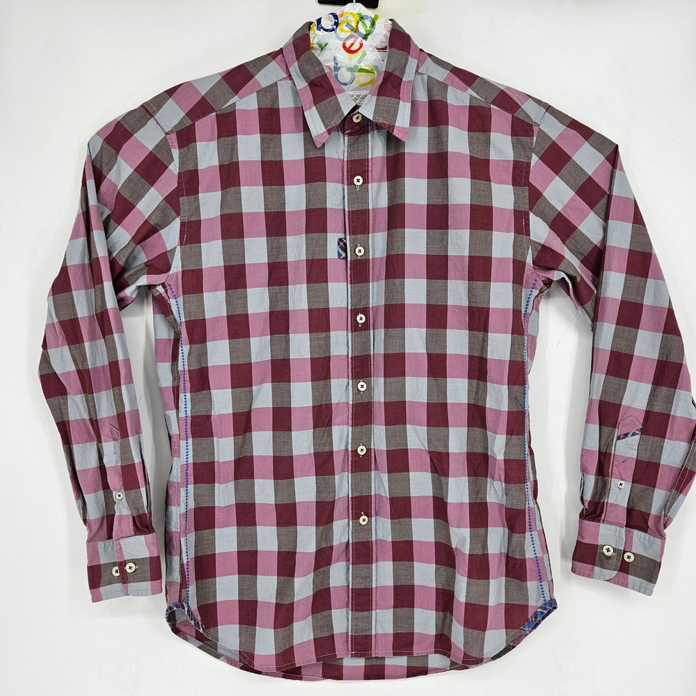 Robert Graham Shirt Mens Large Button Up Check Long‎ Sleeve Casual Preppy